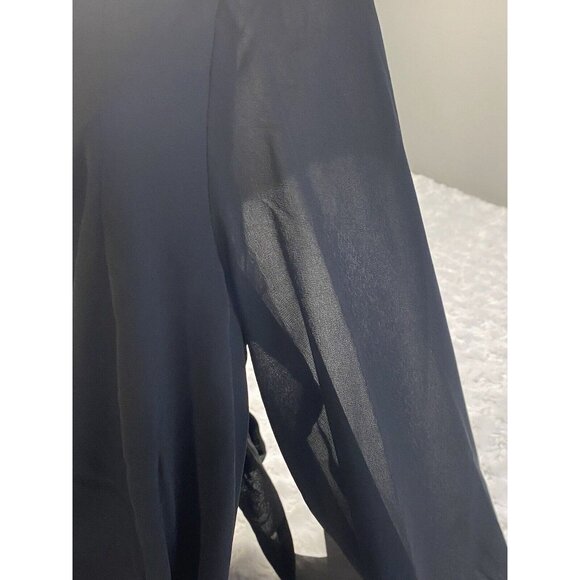 INC International Concepts Shift Dress Black Shear Long Sleeves Size M - Picture 12 of 14